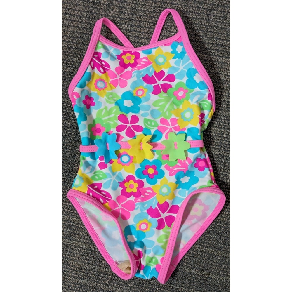 New The Children's Place‎ One Piece Swimsuit Size 12 Months Bright Floral